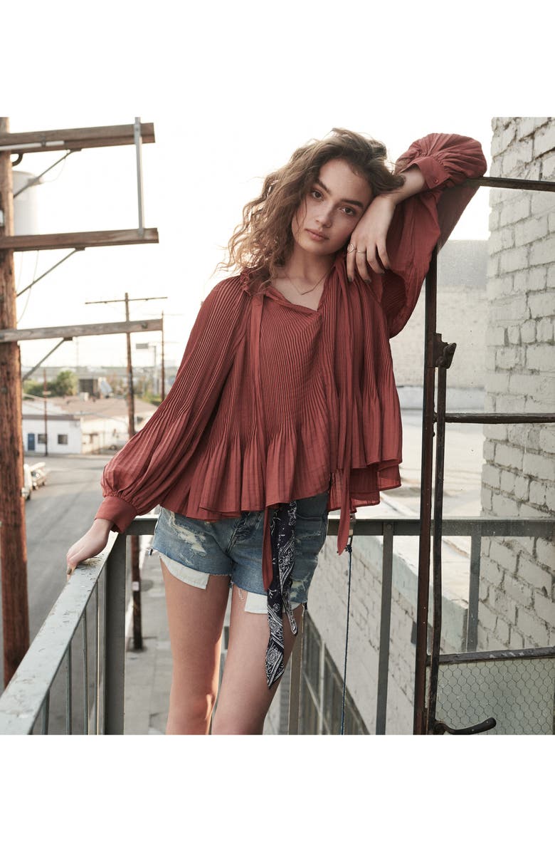 Treasure & Bond Print Silk Neckerchief, Alternate, color, 