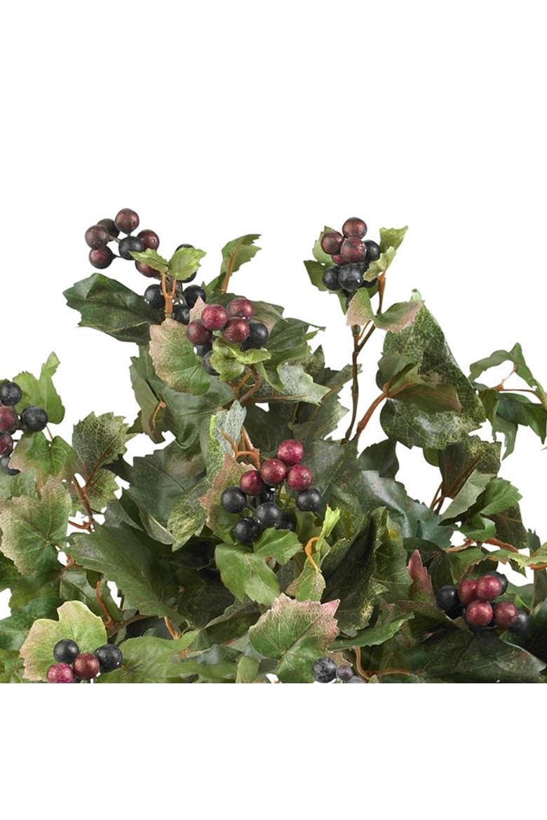 24-in Grape Leaf Hanging Artificial Plant, Alternate, color, Green