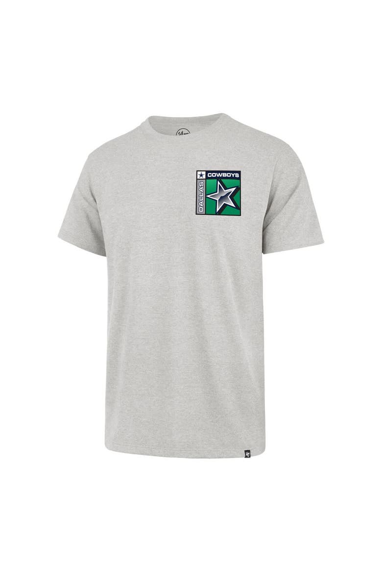 Men's '47  Heather Gray Dallas Cowboys Chrome Plate Franklin T-Shirt, Alternate, color, Heather Gray