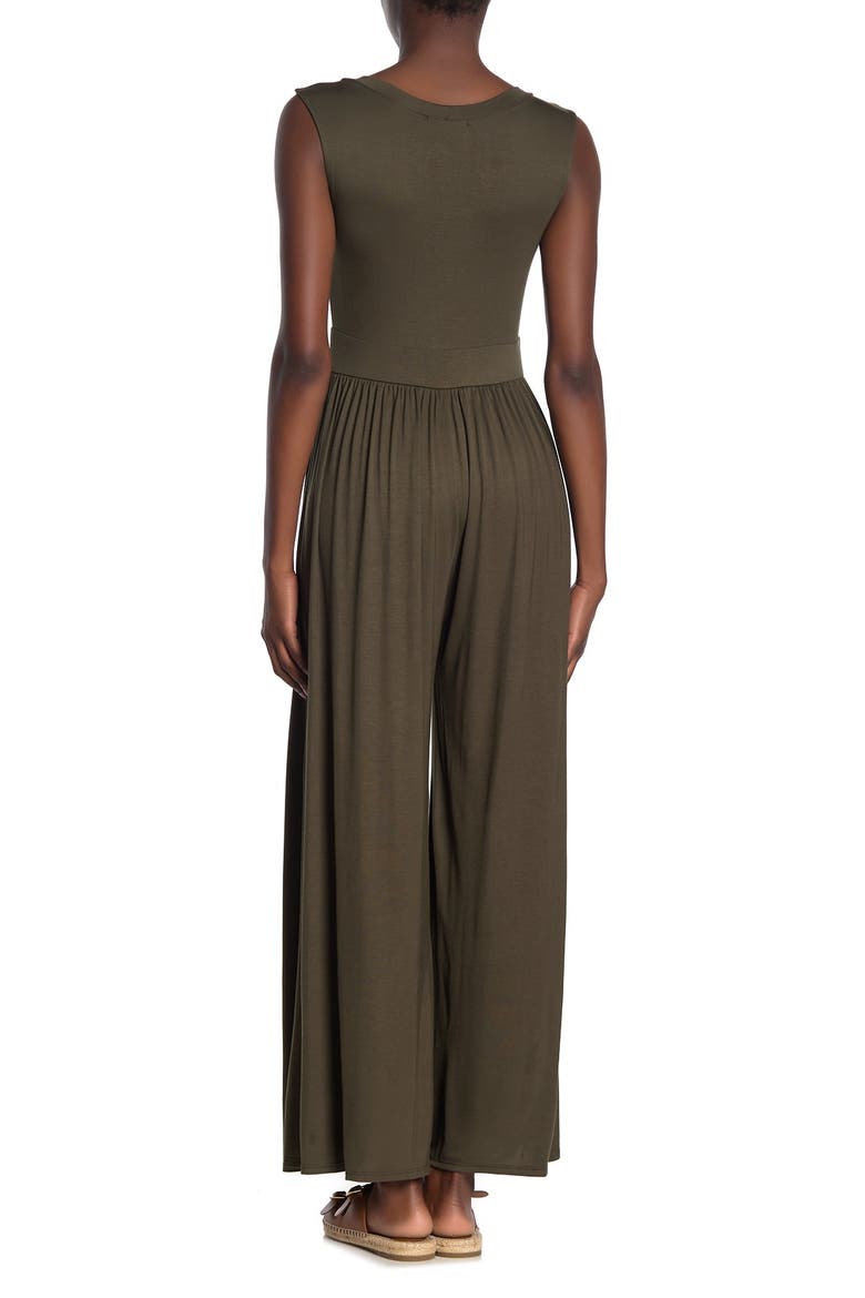 Sleeveless Wide Leg Jumpsuit, Main, color, OLIVE