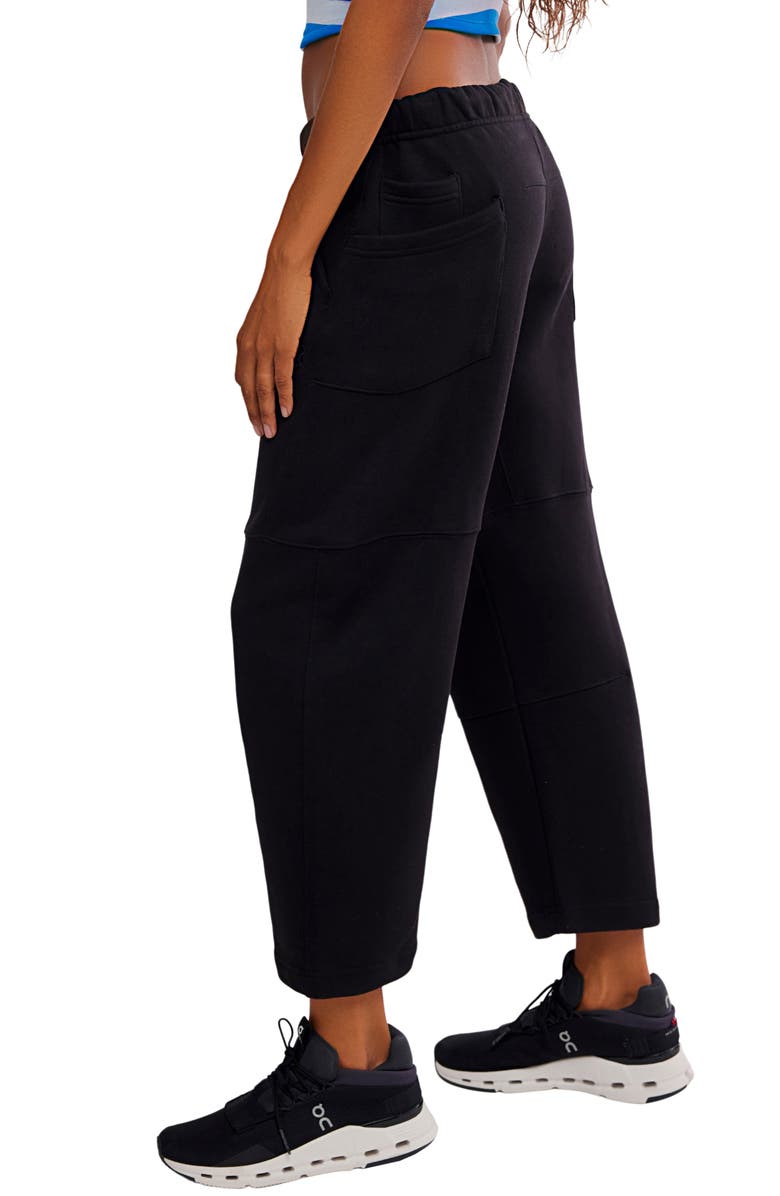 Free People Top Score Cotton Pants, Alternate, color, Black