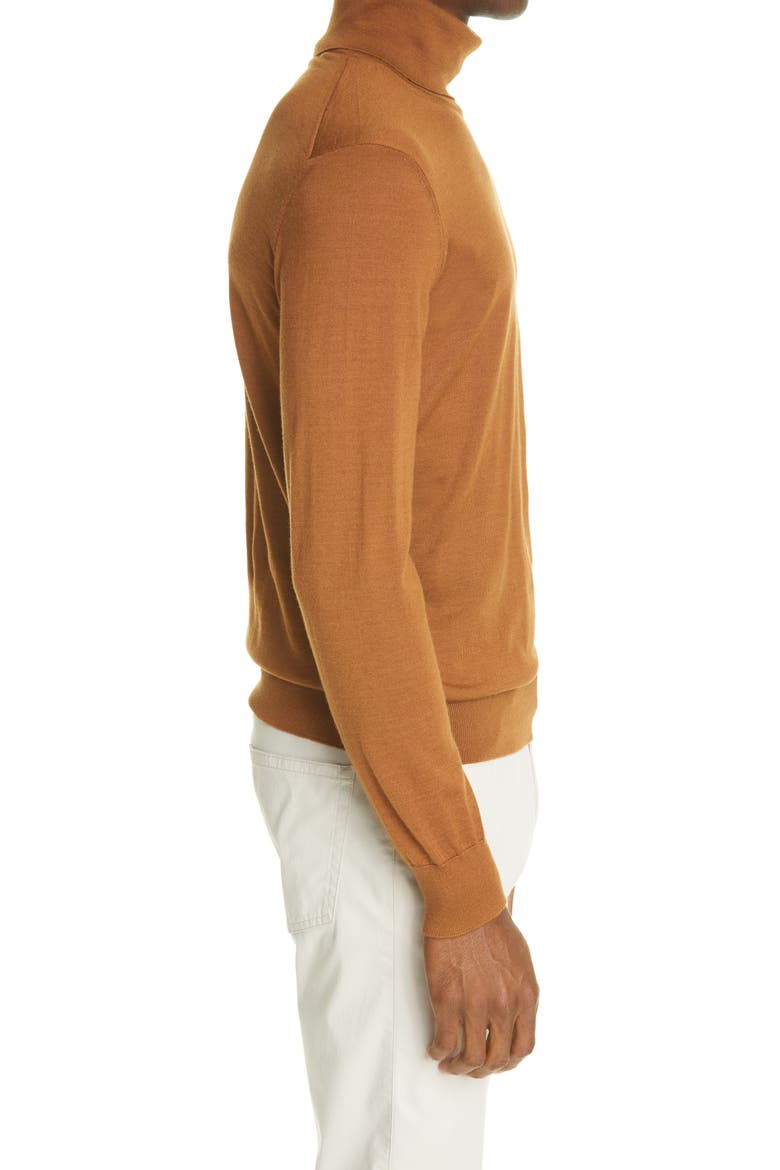 Cashseta Light Cashmere & Silk Turtleneck Sweater, Alternate, color, VICUNA