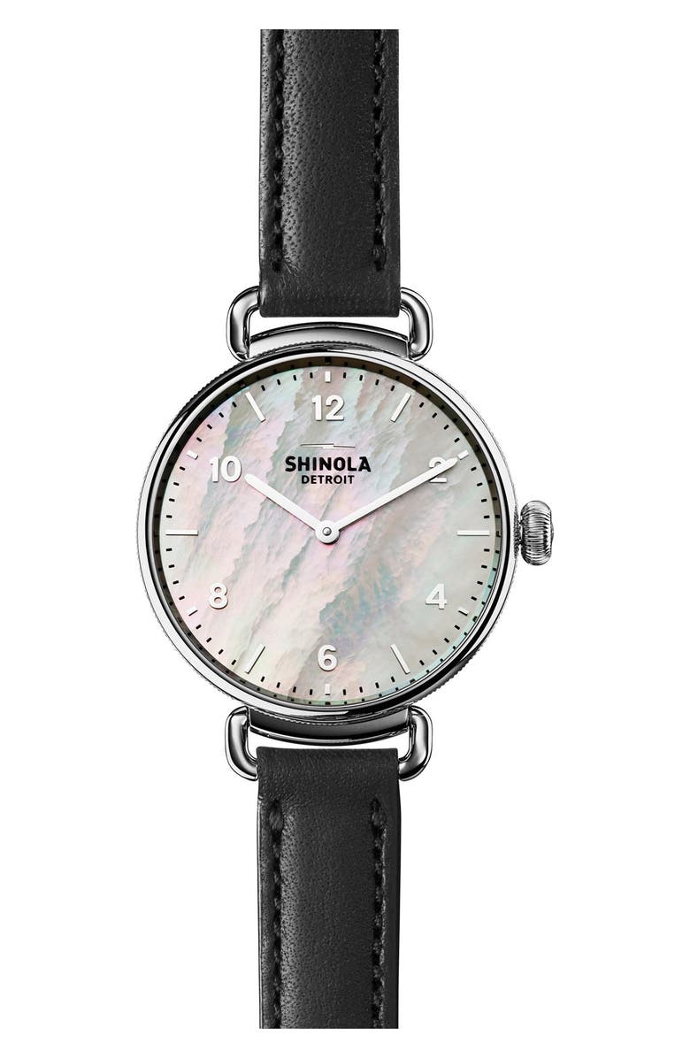 Shinola Canfield Leather Strap Watch, 32mm, Main, color, 