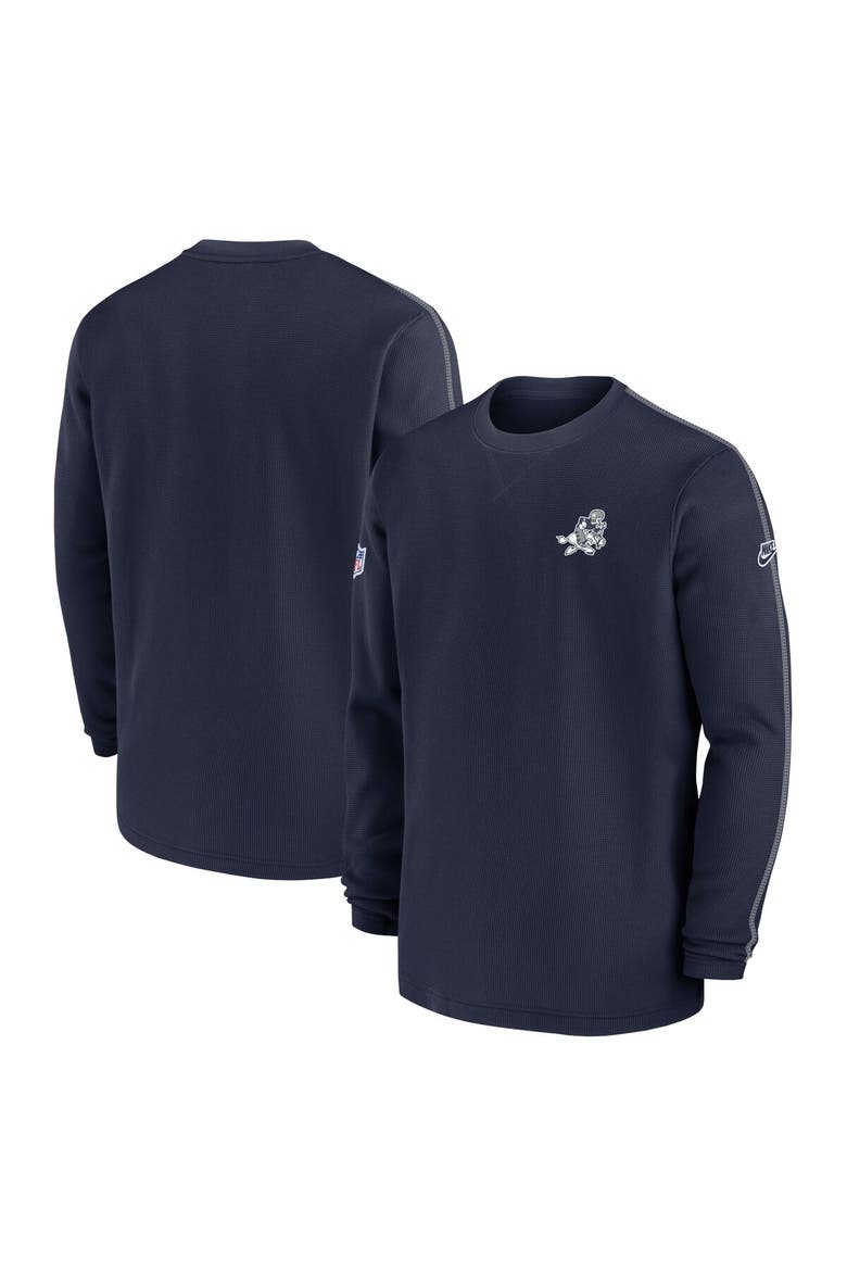 Men's Nike Navy Dallas Cowboys 2024 Sideline Coach Vintage Pullover Sweatshirt, Alternate, color, Navy