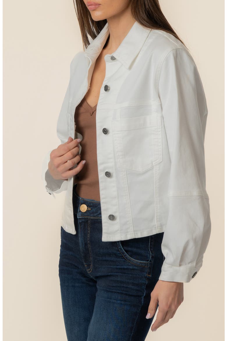 Bailey Stretch Denim Jacket, Alternate, color, WHITE