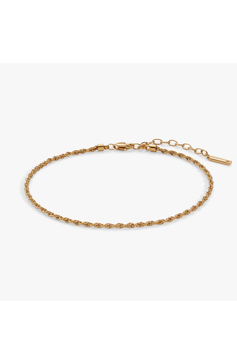 Alex and Ani Mini Rope Chain Anklet, Main, color, Gold