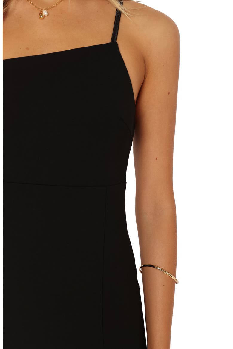 Zahra Asymmetric Neck Dress, Alternate, color, BLACK