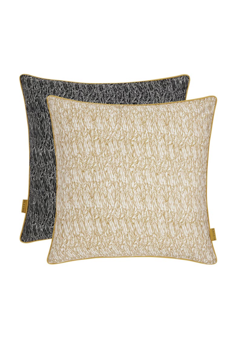 Feathers Euro Sham, Alternate, color, Gold & Black