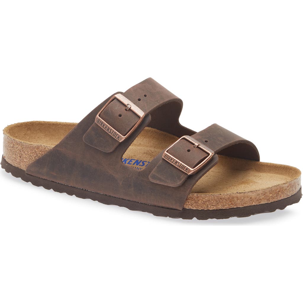 Birkenstock Arizona Soft Footbed Slide Sandal In Brown