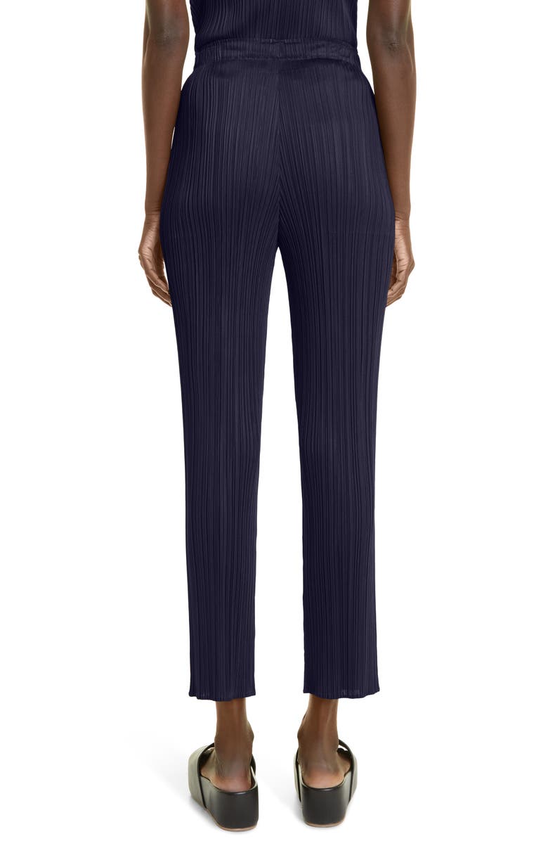 Pleats Please Issey Miyake Pleated Ankle Pants, Alternate, color, Navy