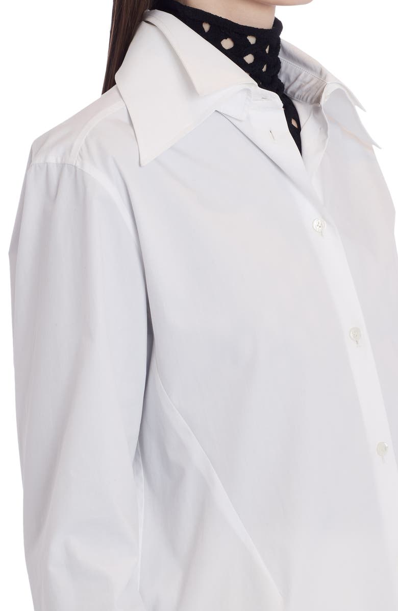 Valentino Double Collar Cotton Poplin Button-Up Shirt, Alternate, color,