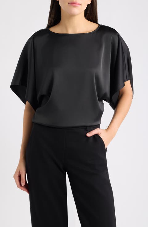 Bateau Neck Dolman Sleeve Top