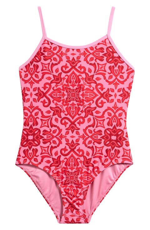 Kids' Capri Tile One-Piece Swimsuit (Big Kid)
