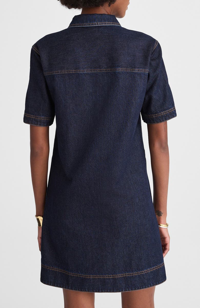 Madewell Denim Popover Minidress, Alternate, color,