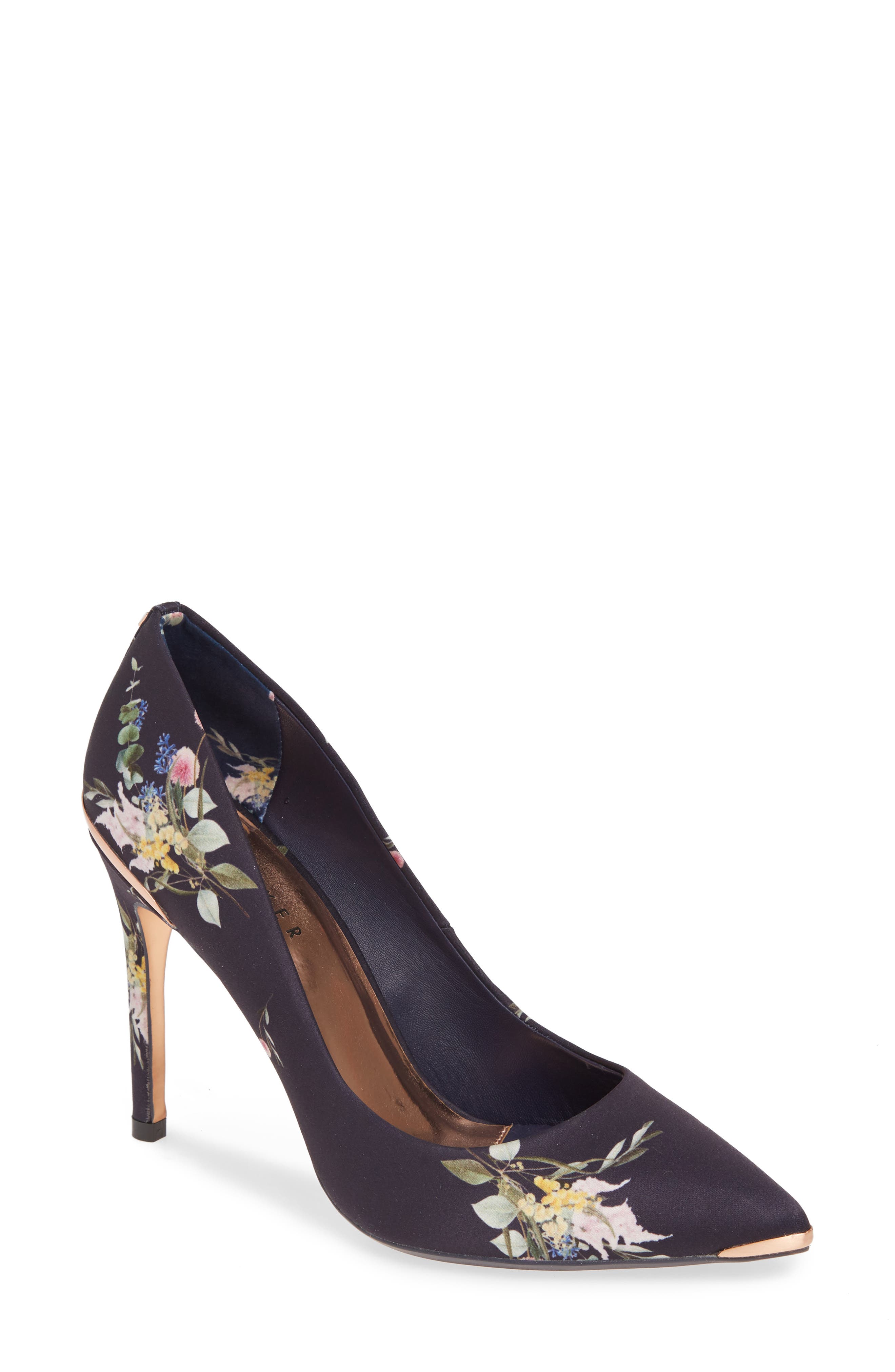 Ted Baker London Izibelp Floral Pointy Toe Pump, Main, color, 