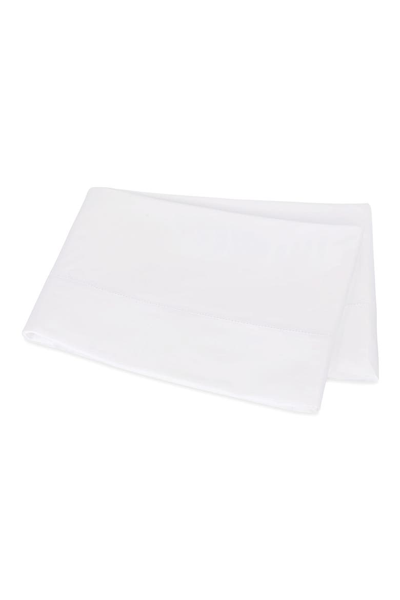 Bergamo Hemstitch Flat Sheet, Main, color, WHITE