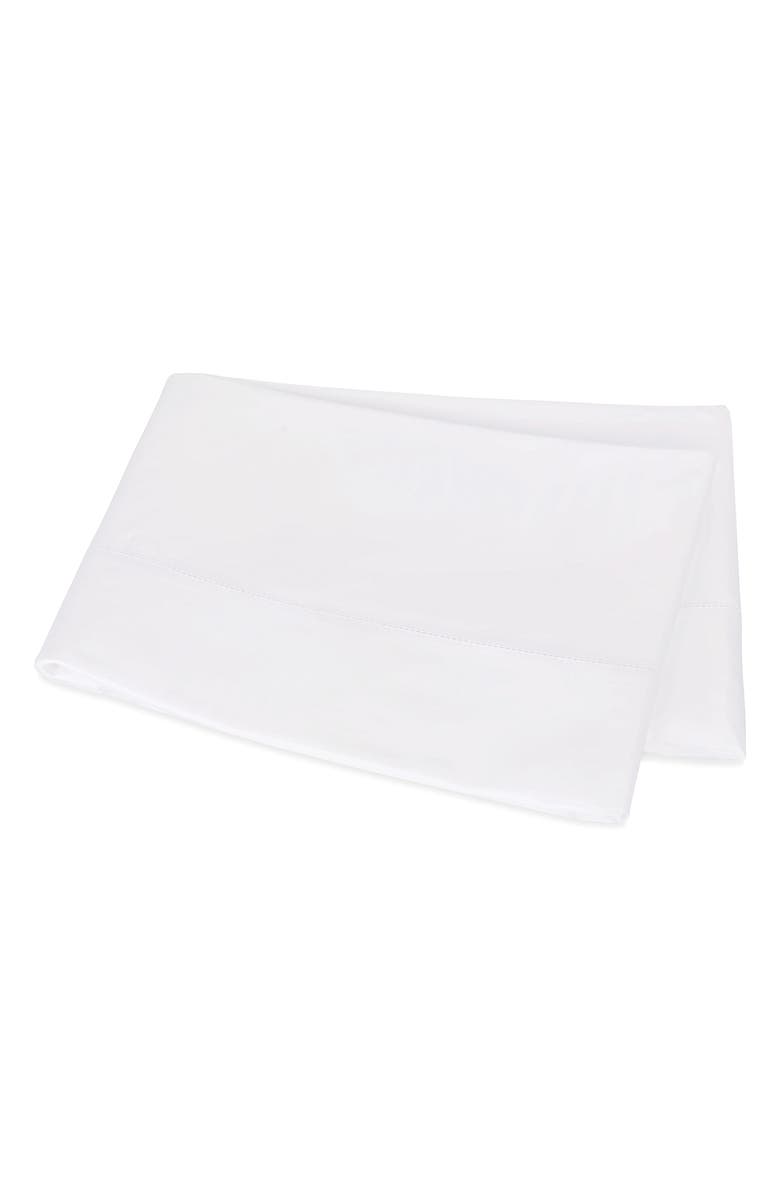 Matouk Bergamo Hemstitch Flat Sheet, Main, color, White