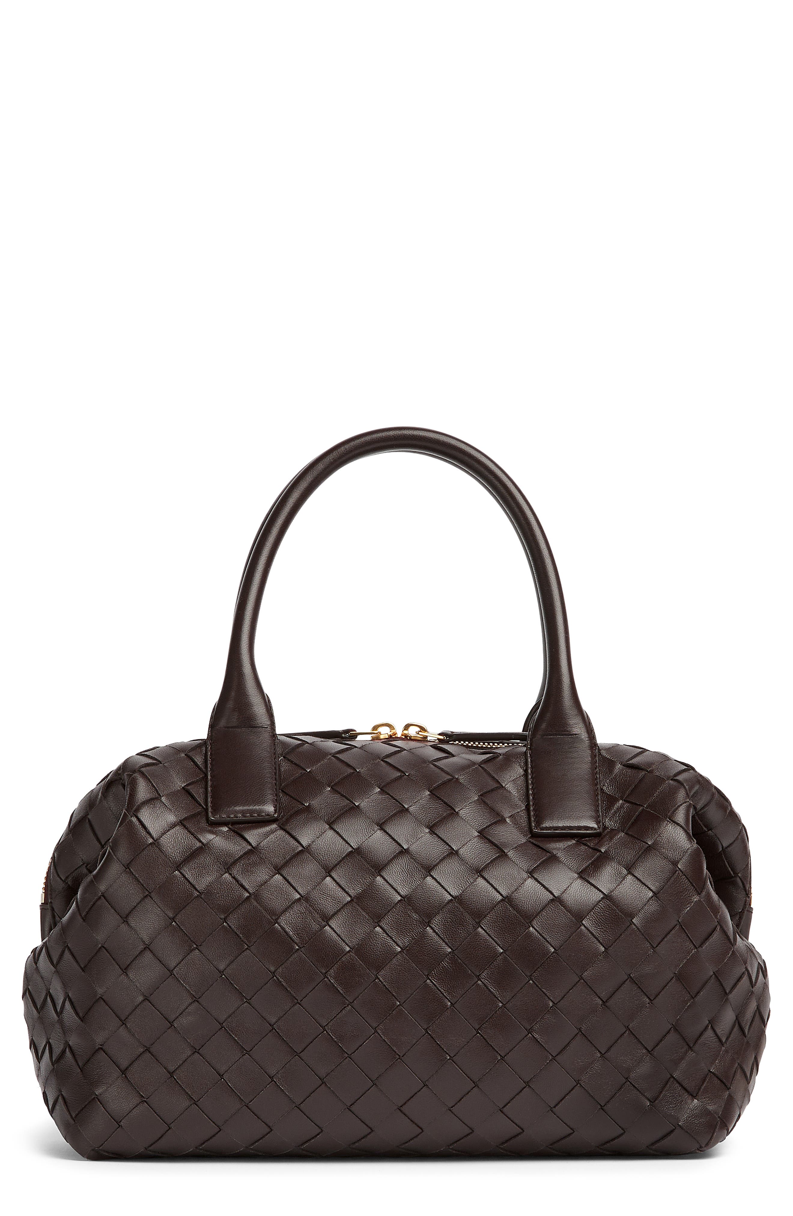 Bottega Veneta Medium Bauletto Intreciatto Leather Satchel, Main, color, 