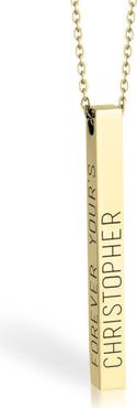 MELANIE MARIE Personalized Bar Pendant Necklace