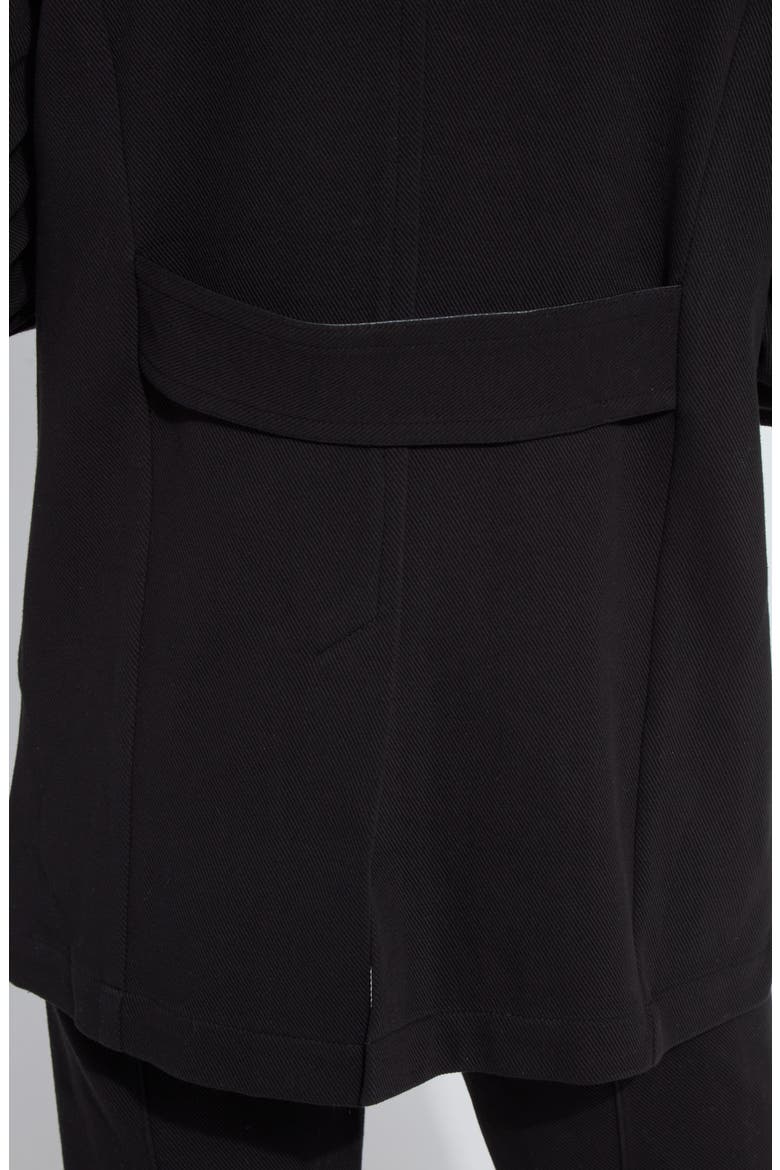 Alma Calvary Stretch Cotton Twill Peacoat, Alternate, color, BLACK