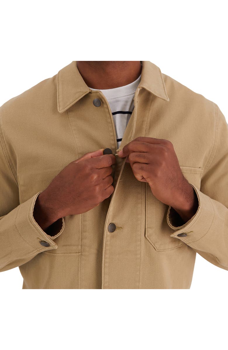 HAGGAR Heavy Twill Shirt Jacket, Alternate, color, Khaki