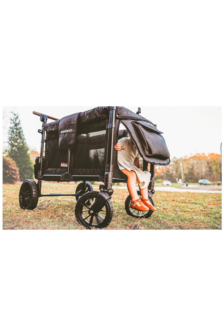 W4 Luxe 4-Passenger Multifunctional Stroller Wagon, Alternate, color, VOLCANIC BLACK