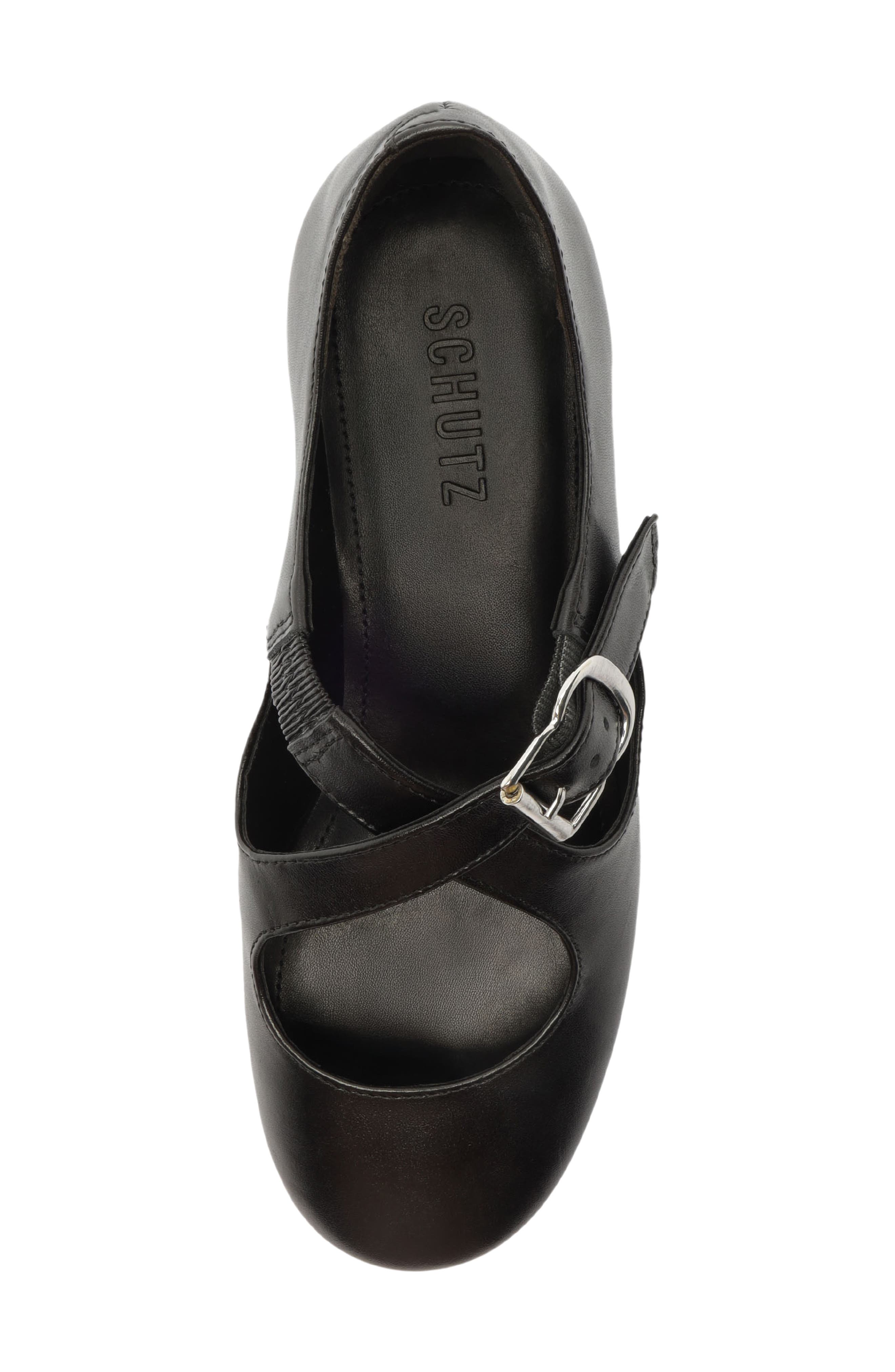 Molly Leather Mary Jane Flat, Alternate, color, BLACK