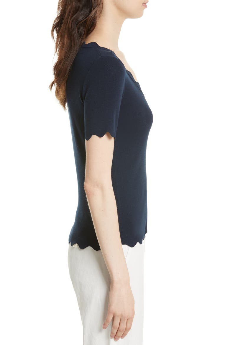 Scallop Top, Alternate, color, NAVY