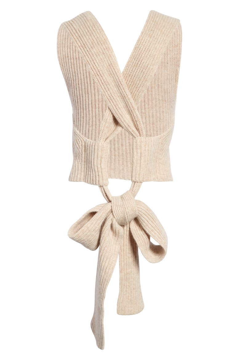 Back Bow Sleeveless Sweater, Alternate, color, BRAZILIAN SAND