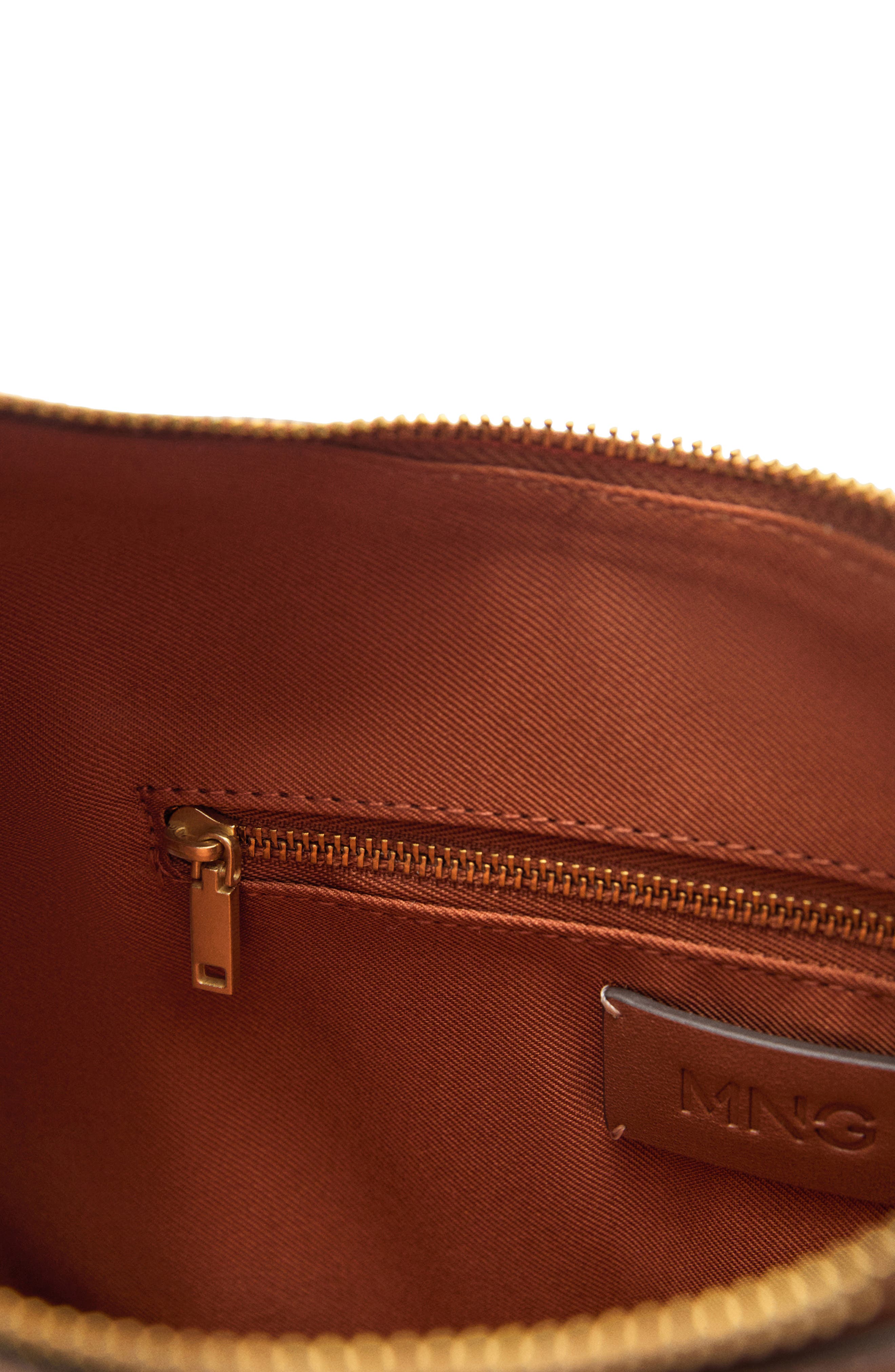 MANGO Faux Leather Shoulder Bag, Alternate, color, 