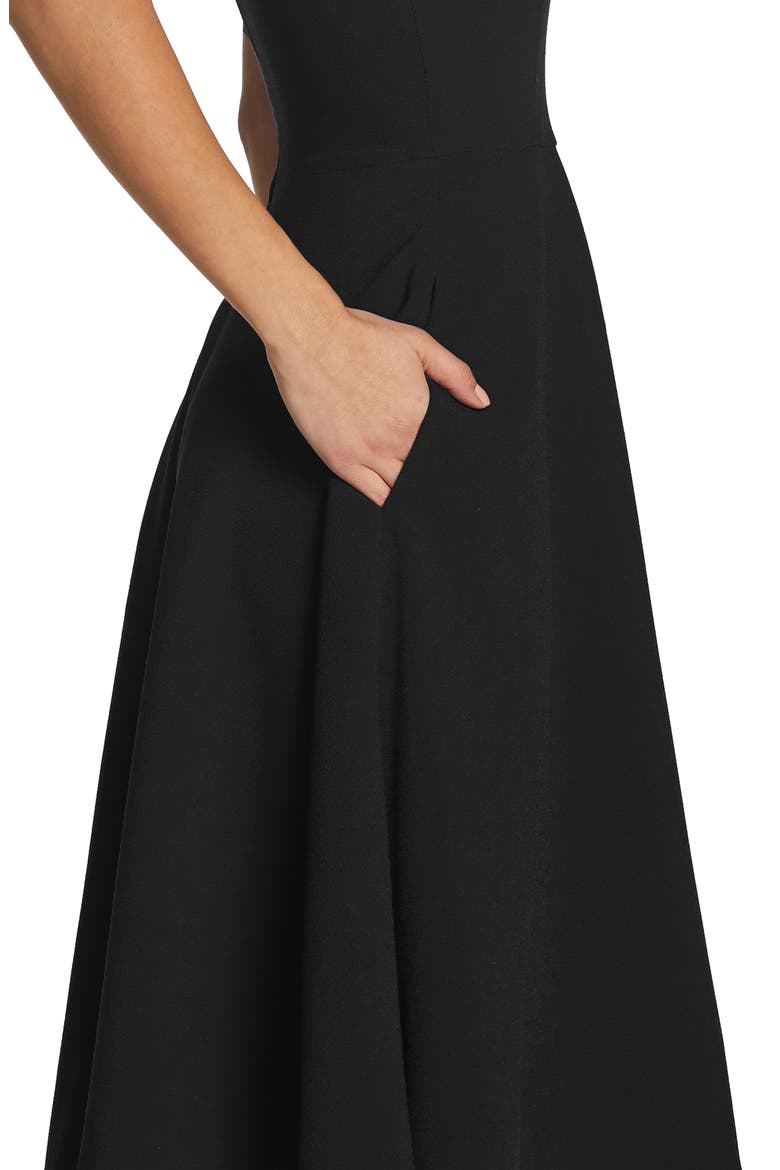 Catalina Fit & Flare Cocktail Dress, Alternate, color, BLACK