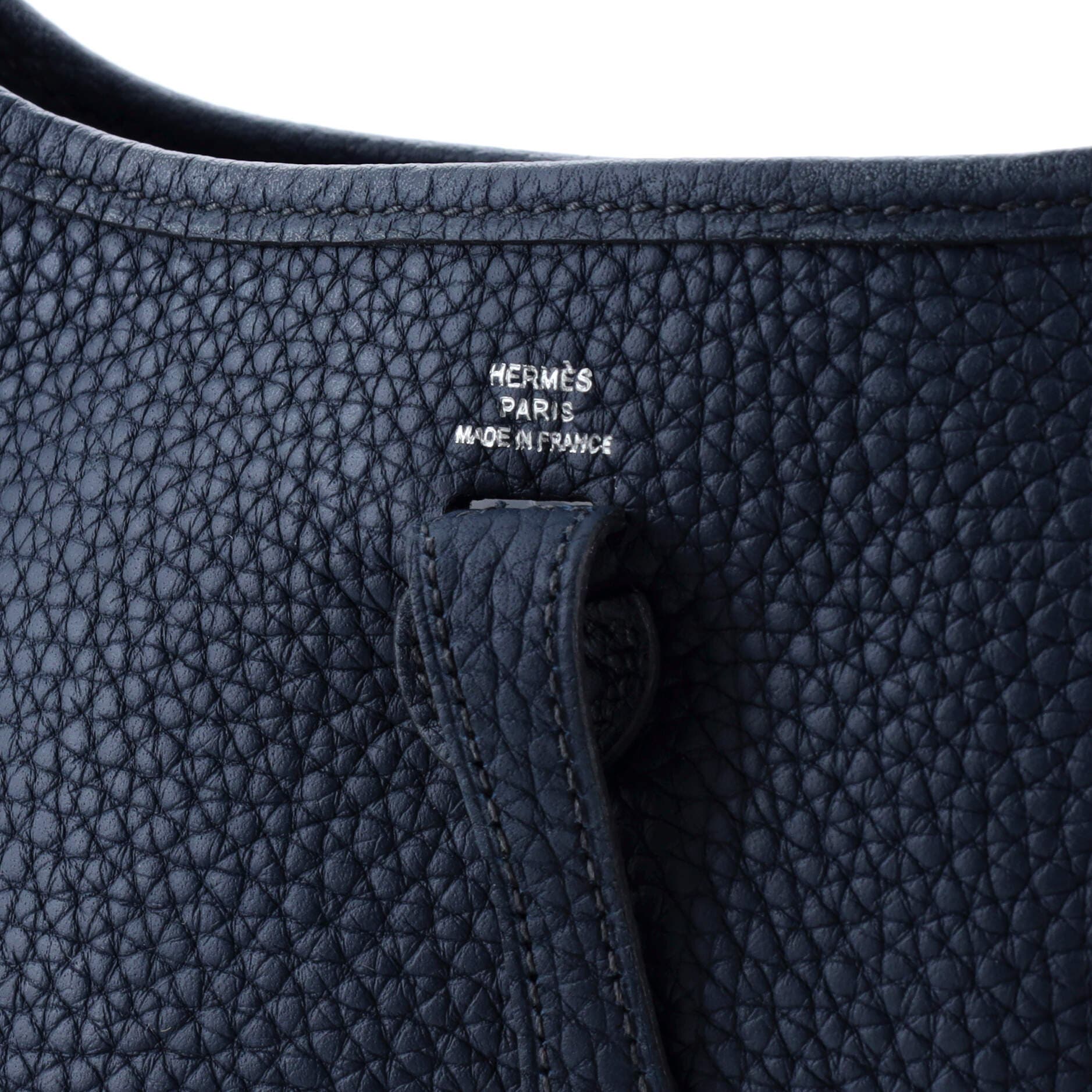 Pre-Owned Hermes Evelyne Bag Gen III Clemence TPM, Alternate, color, Bleu De Prusse