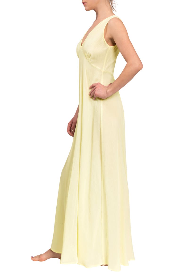 Amelia Long Nightgown, Alternate, color, LIMONCELLO