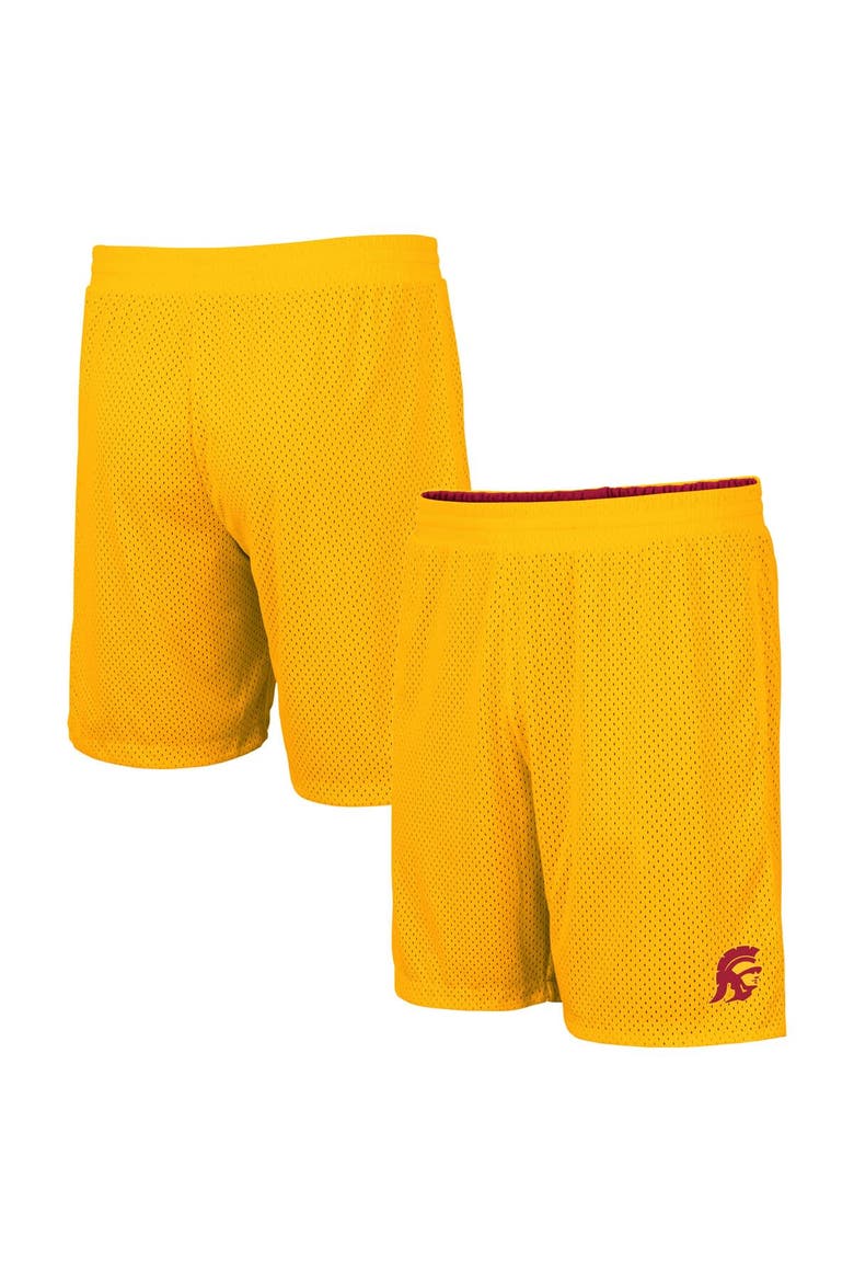 Men's Colosseum Cardinal/Gold USC Trojans Wiggum Reversible Wordmark Shorts, Main, color, Cardinal