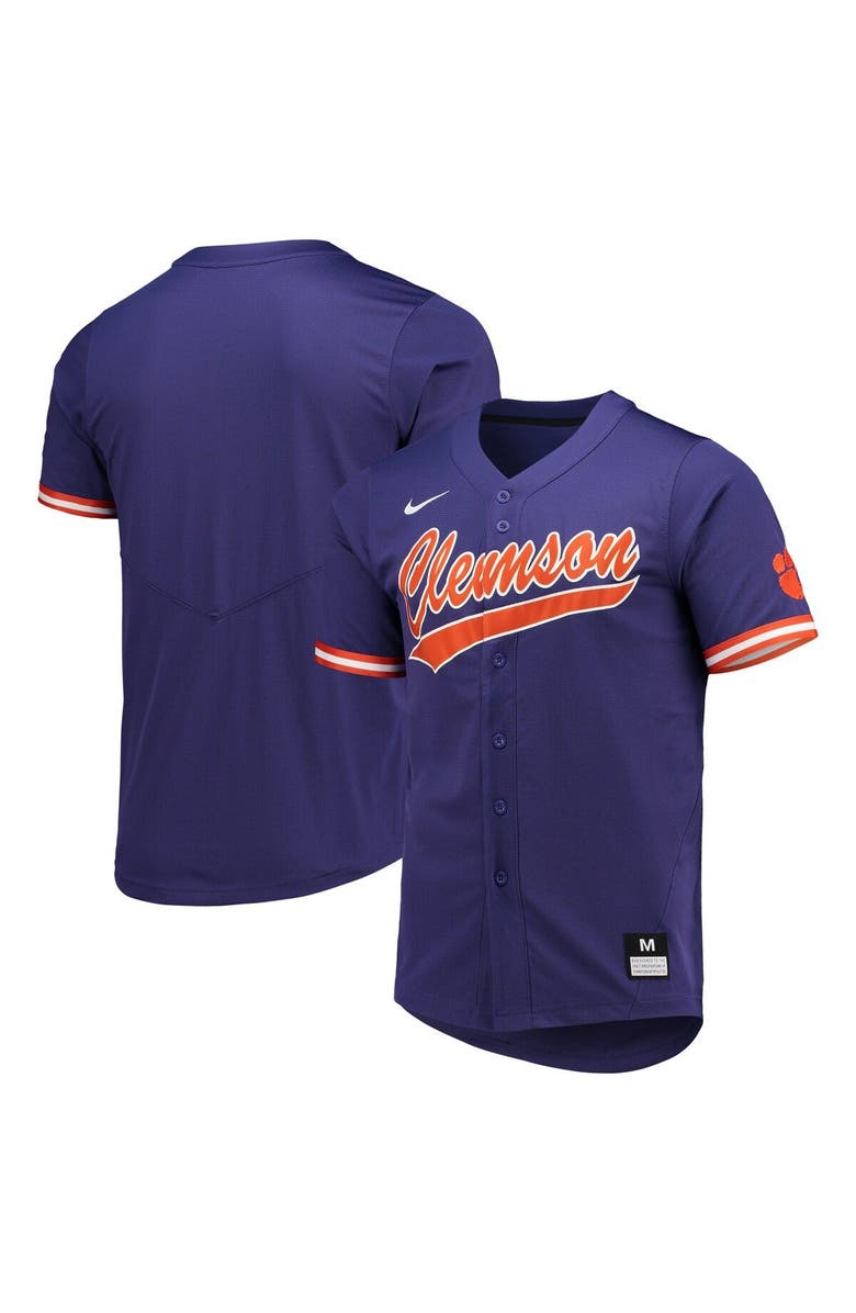 Nike Men's Nike Purple Clemson Tigers Replica Baseball Jersey, Main, color, Purple
