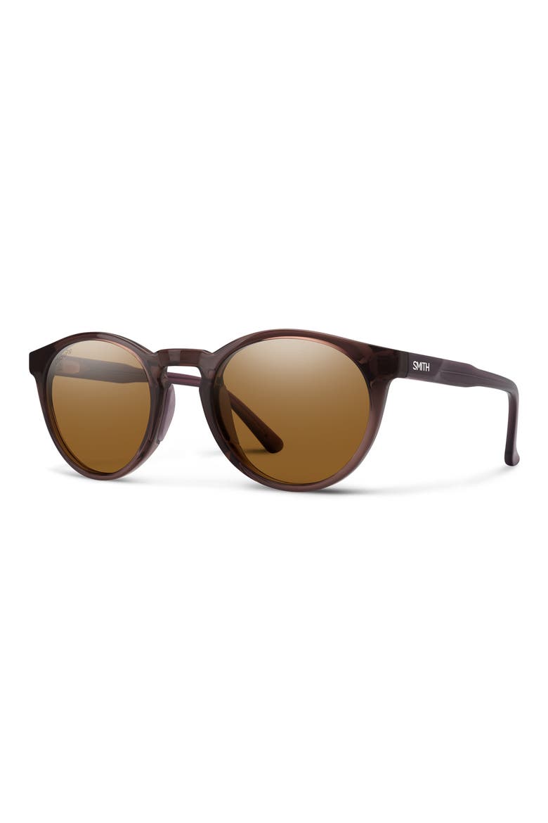 Westward 54mm ChromaPop™ Polarized Round Sunglasses, Alternate, color, ROSEWOOD CRYSTAL / BROWN