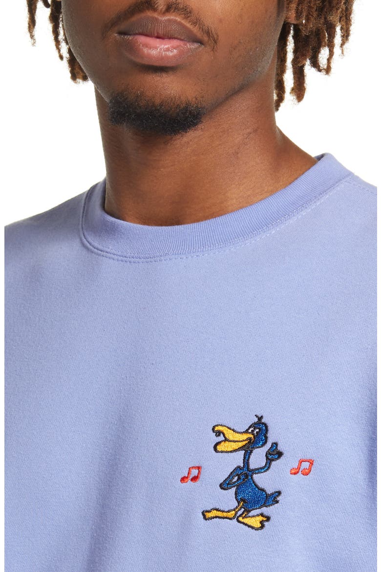 Men's Disco Duck Cotton Blend Crewneck Sweatshirt, Alternate, color, DIGITAL VI