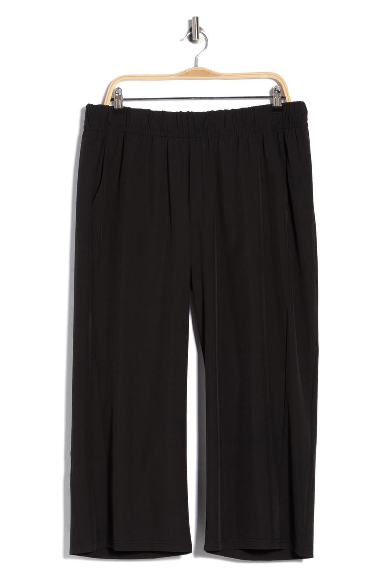 Wide Leg Cropped Pants, Main, color, BLACK