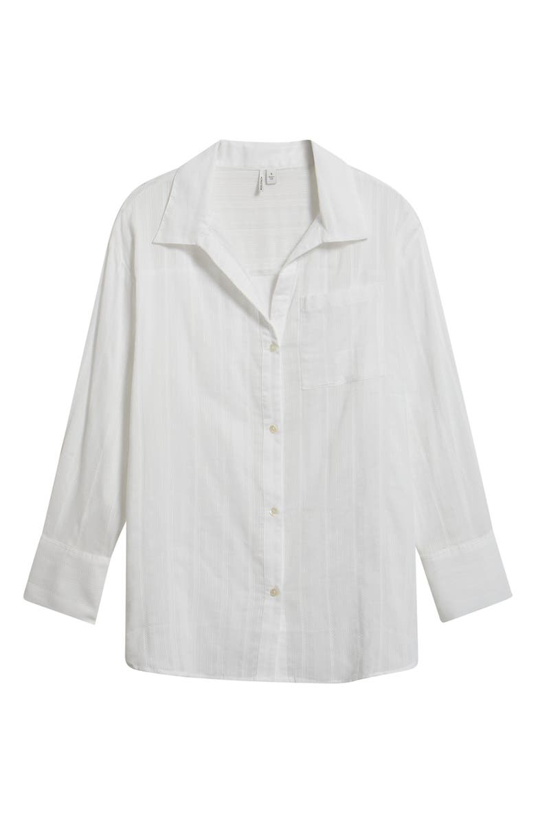Nordstrom Textured Cover-Up Shirt, Main, color, White