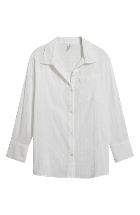 Textured Cover-Up Shirt
