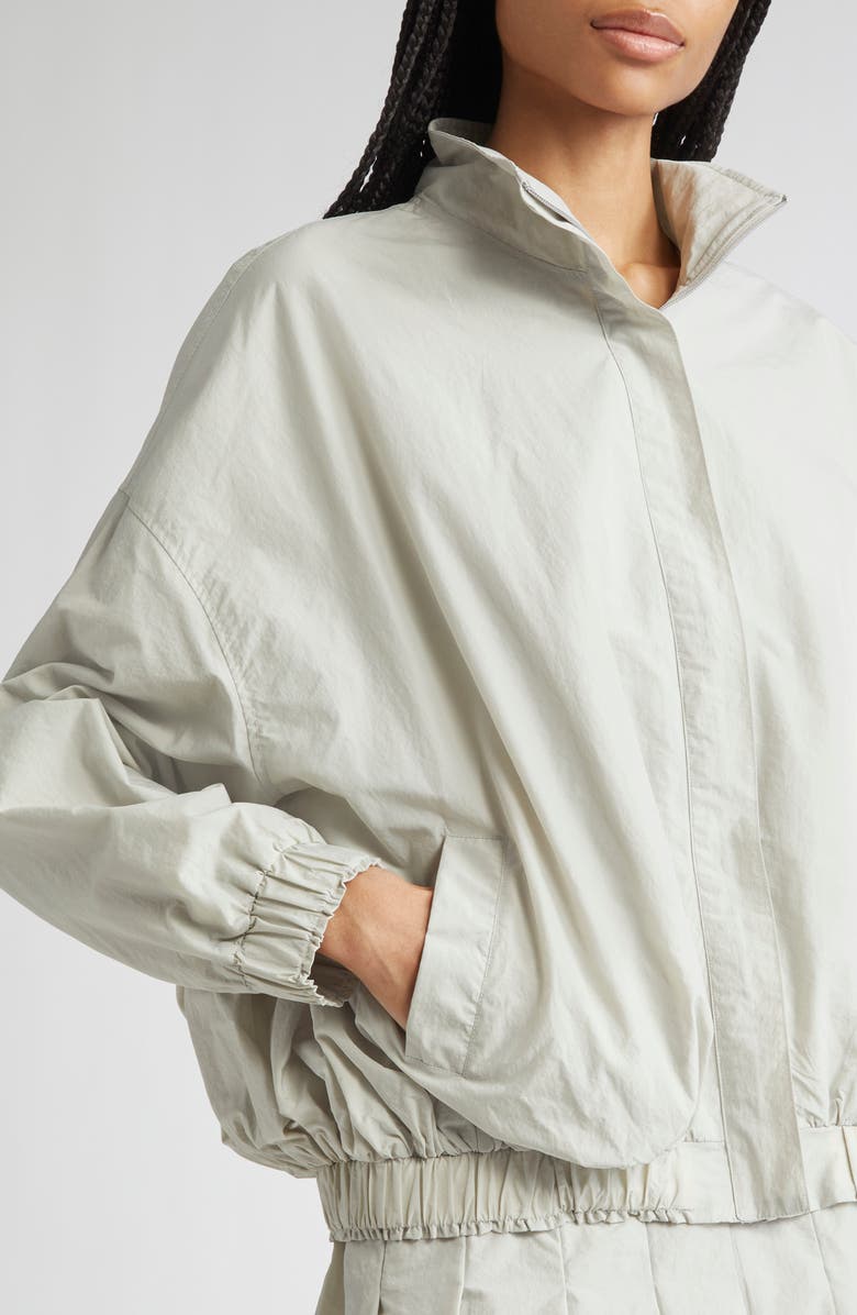 renaissance renaissance Alex Double Layer Bubble Hem Taffeta Bomber Jacket, Alternate, color, 