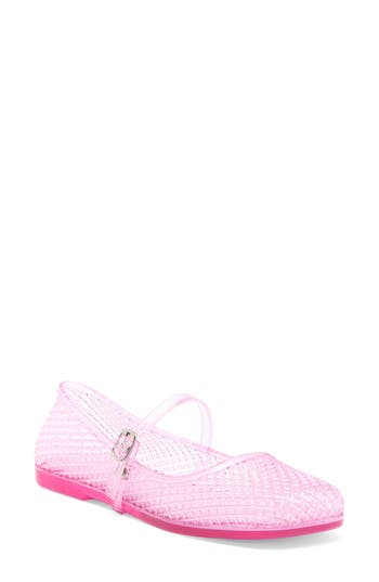 Jeffrey Campbell Breeze Jelly Mary Jane Flat In Pink