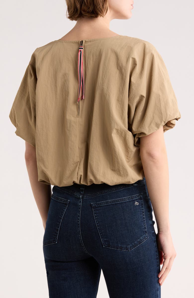 Hunter Crop Bubble Top, Alternate, color, Clay