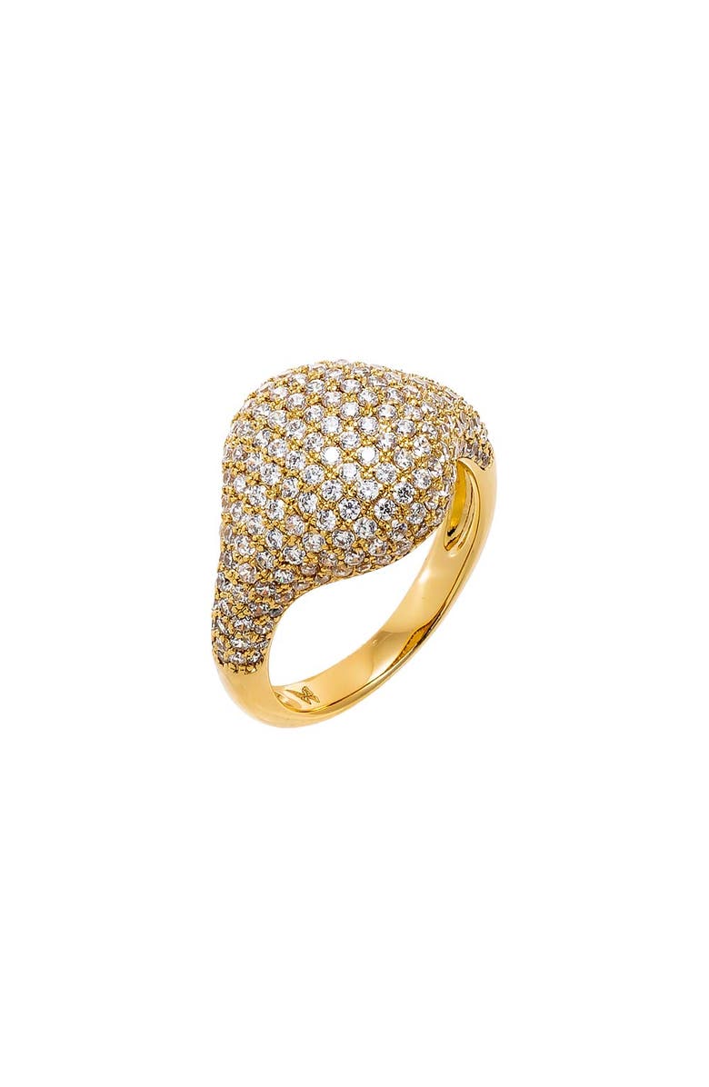 BY ADINA EDEN Pavé Dome Signet Pinky Ring, Main, color, Gold