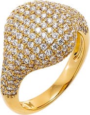 BY ADINA EDEN Pavé Dome Signet Pinky Ring