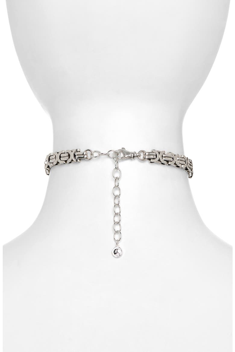 The Cory Link Choker Necklace, Alternate, color, SILVER