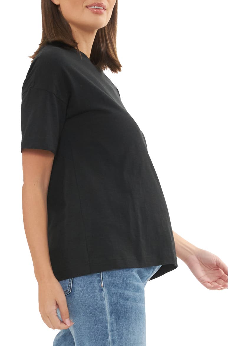 Claud Maternity T-Shirt, Alternate, color, BLACK