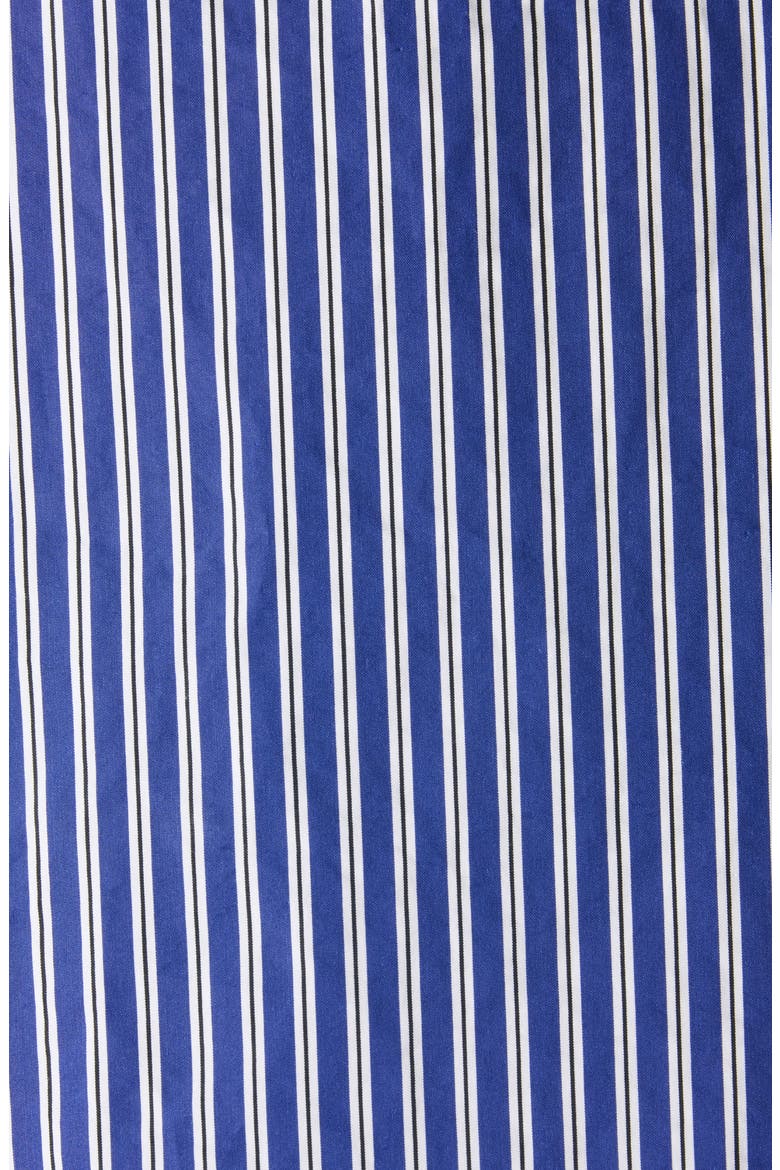 Oversize Stripe Cotton Blend Button-Up Shirt, Alternate, color, NAVY/ WHITE