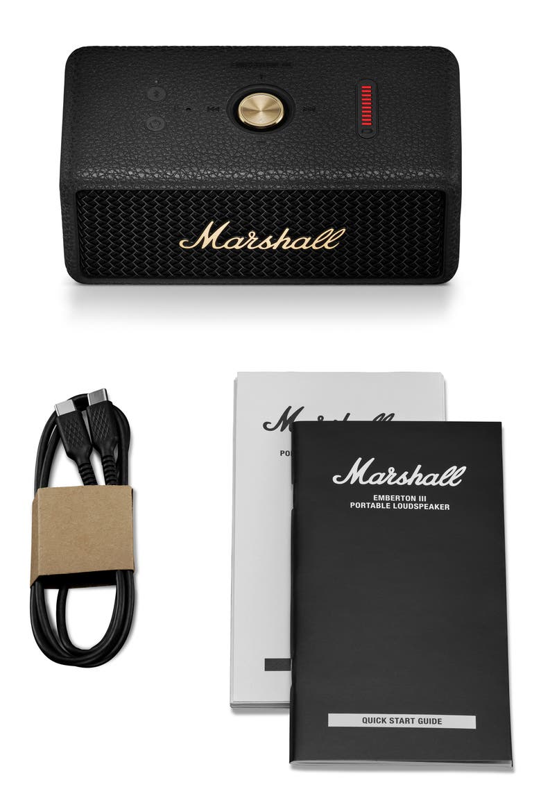 Emberton III Portable Bluetooth® Speaker, Alternate, color, BLACK/BRASS