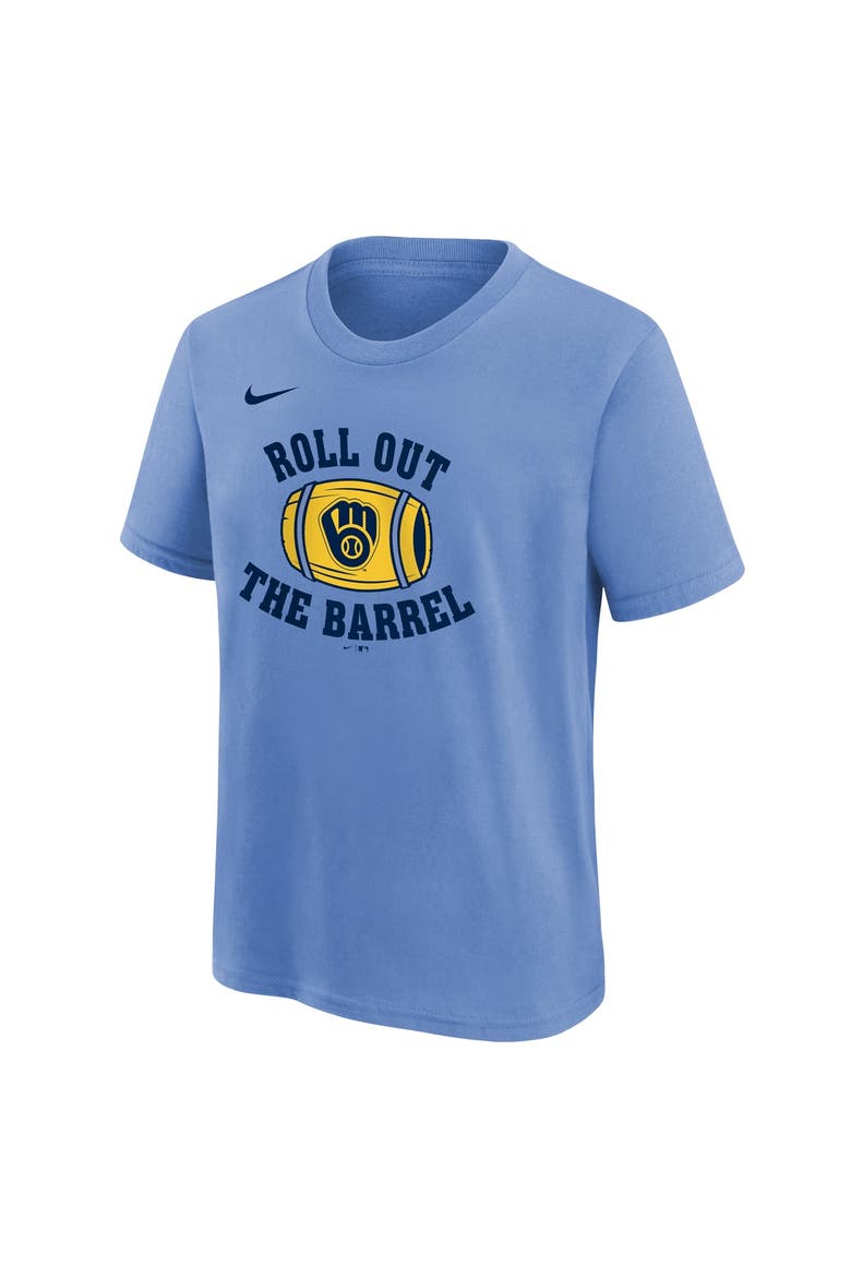 Youth Nike  Light Blue Milwaukee Brewers Hometown Collection T-Shirt, Alternate, color, Light Blue